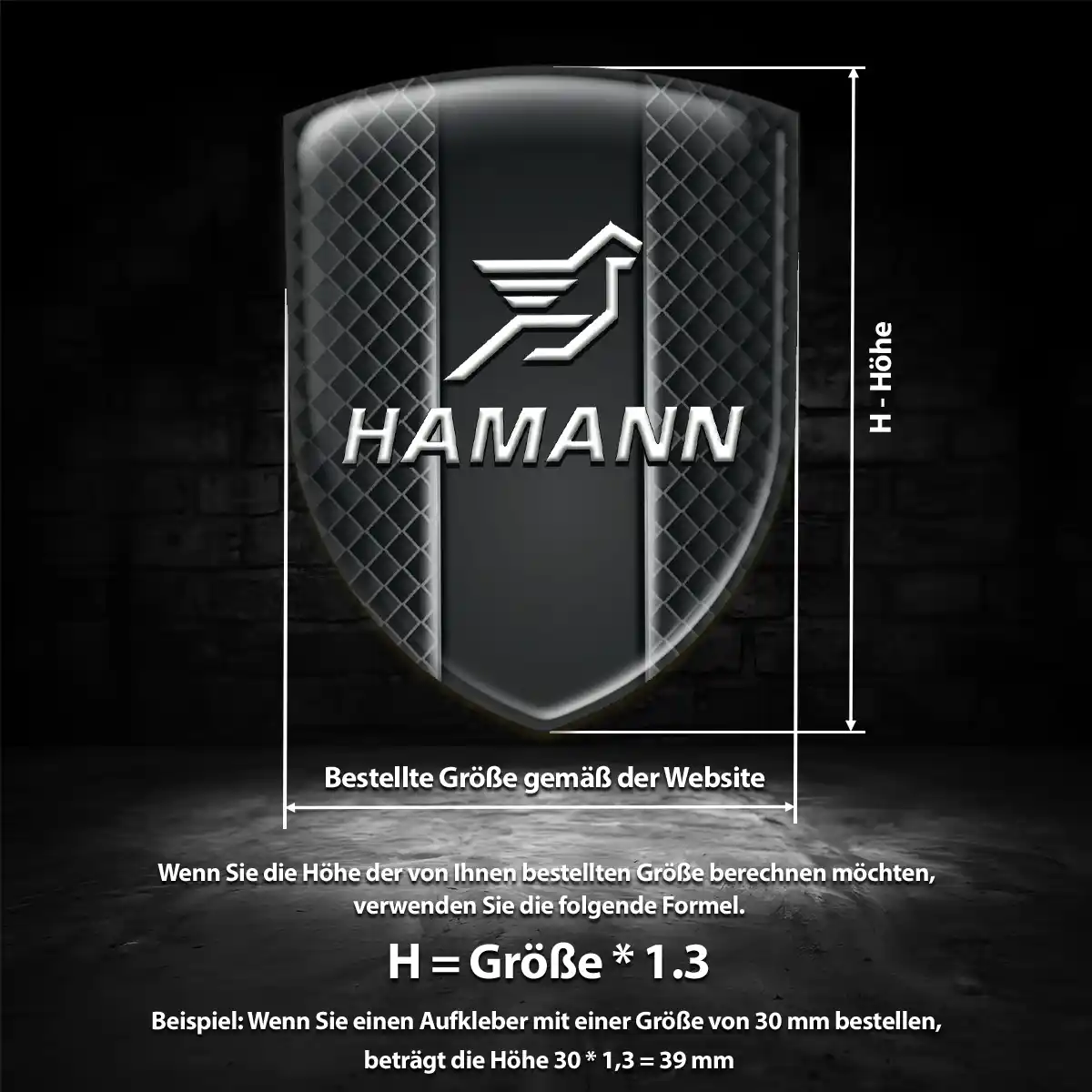 Hamann Emblem Wappen Aufkleber Auto Erstklassige Qualität
