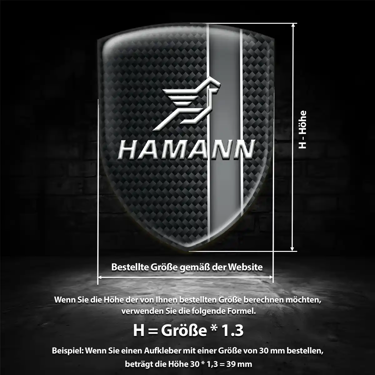 Hamann Emblem Wappen Aufkleber Auto Hohe Qualität