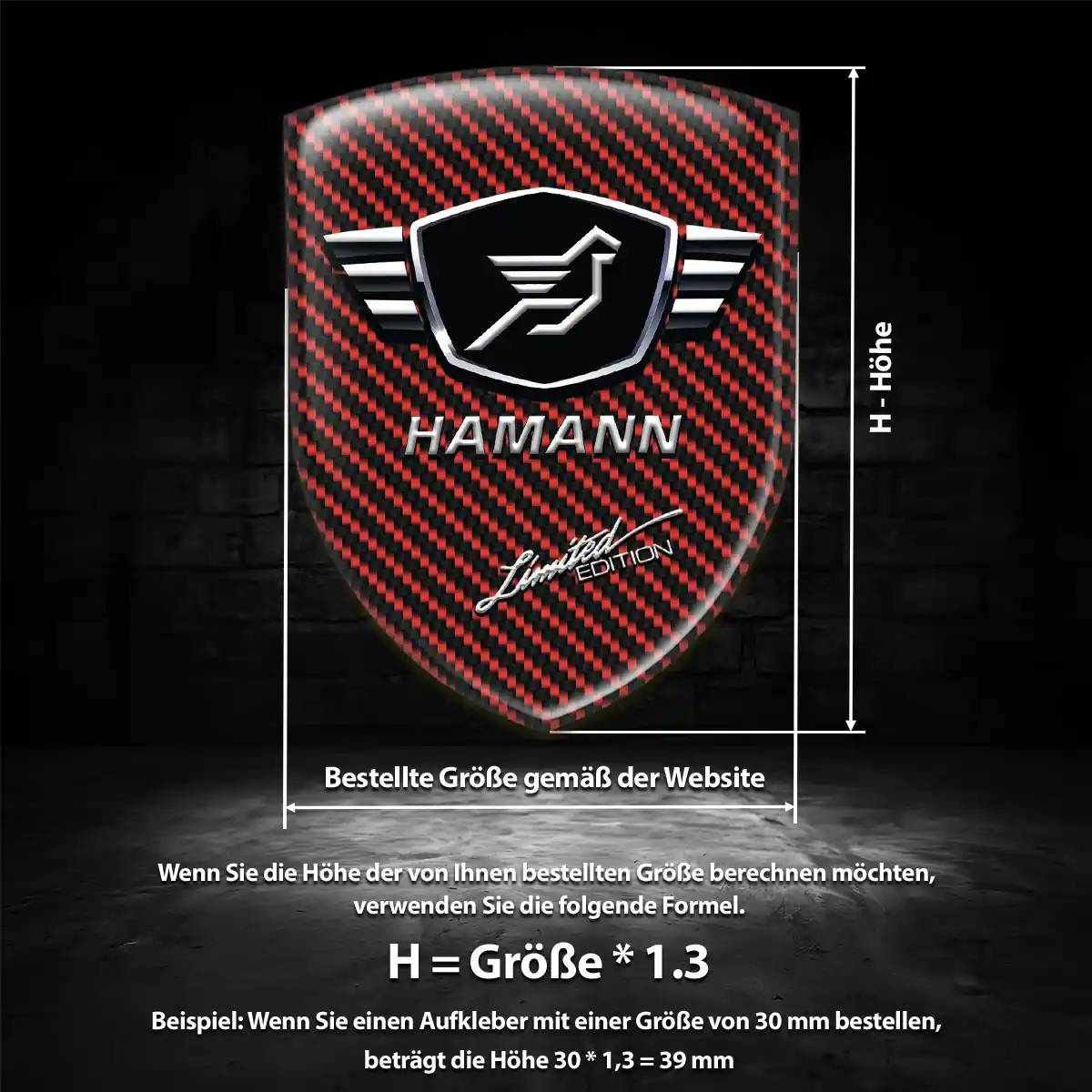 Hamann Emblem Wappen Aufkleber Auto Limitierte Auflage