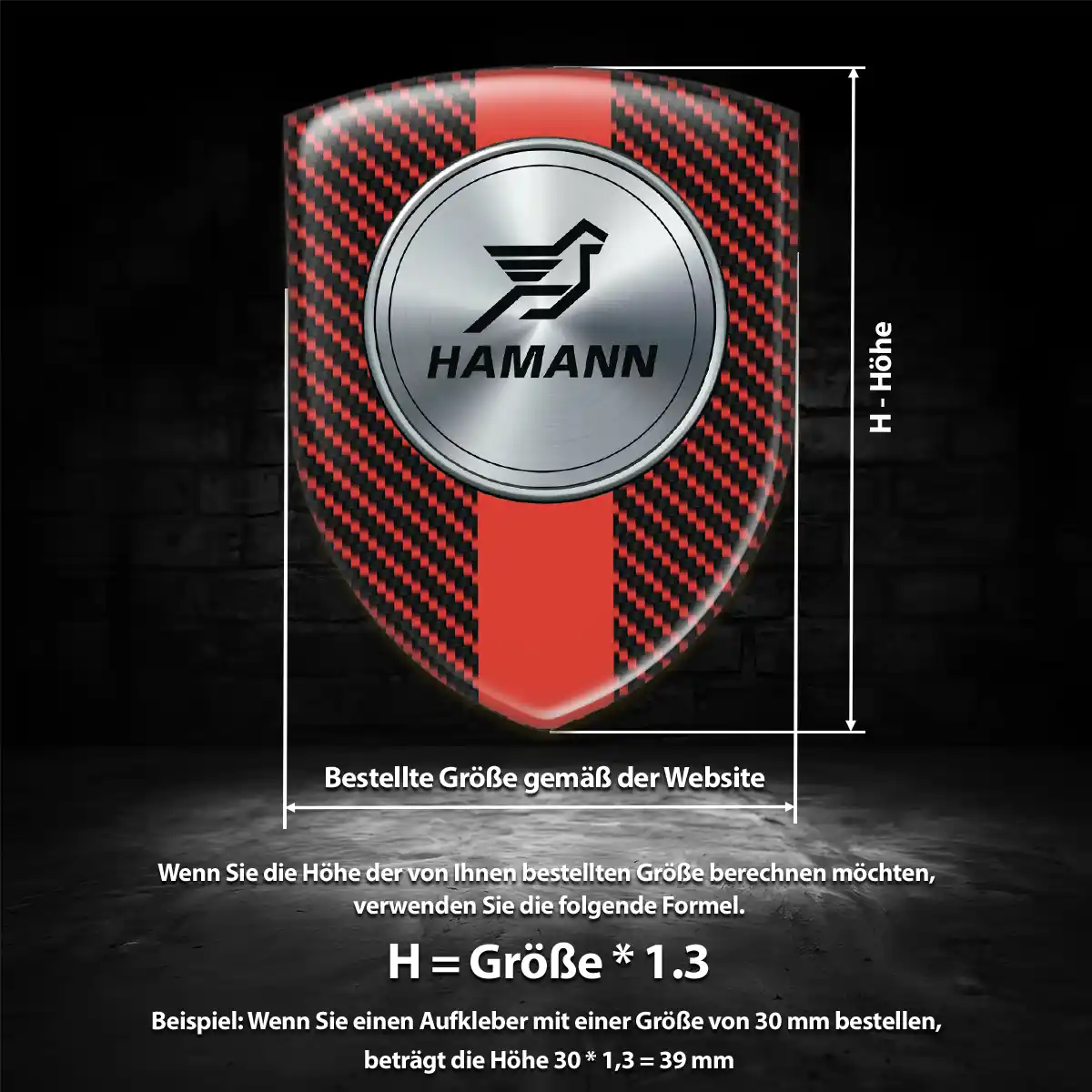 Hamann Emblem Wappen Aufkleber Auto Luxus-Edition