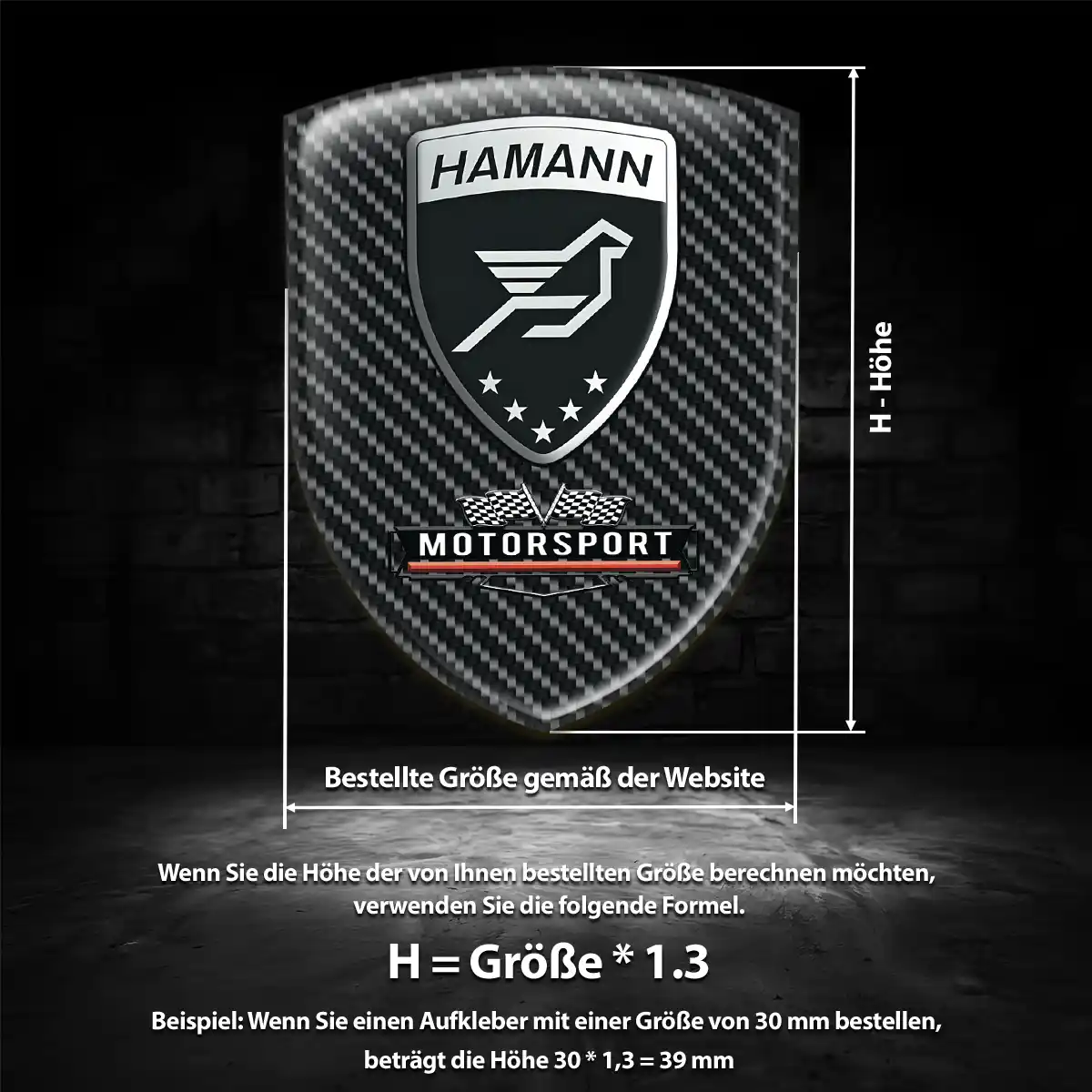 Hamann Emblem Wappen Aufkleber Auto Markenedition