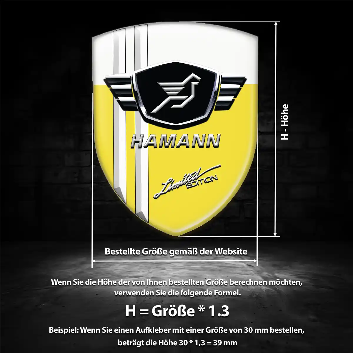 Hamann Emblem Wappen Aufkleber Auto Modernes Design