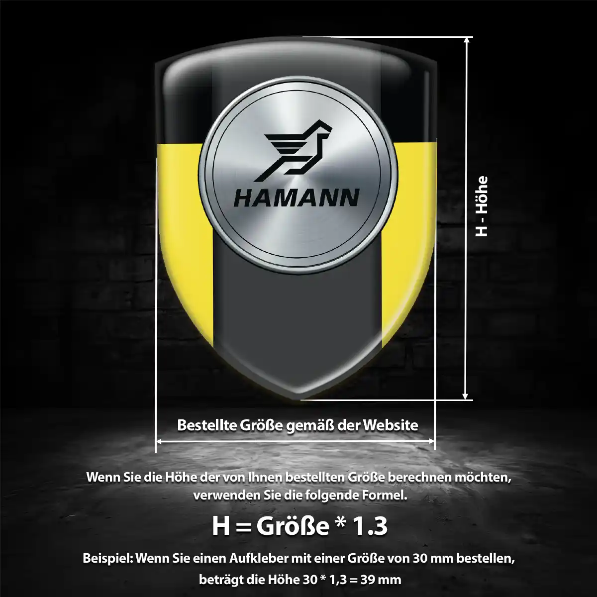 Hamann Emblem Wappen Aufkleber Auto Premium-Edition