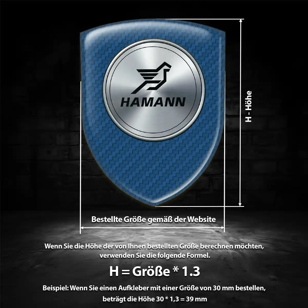 Hamann Emblem Wappen Aufkleber Auto Premiumqualität