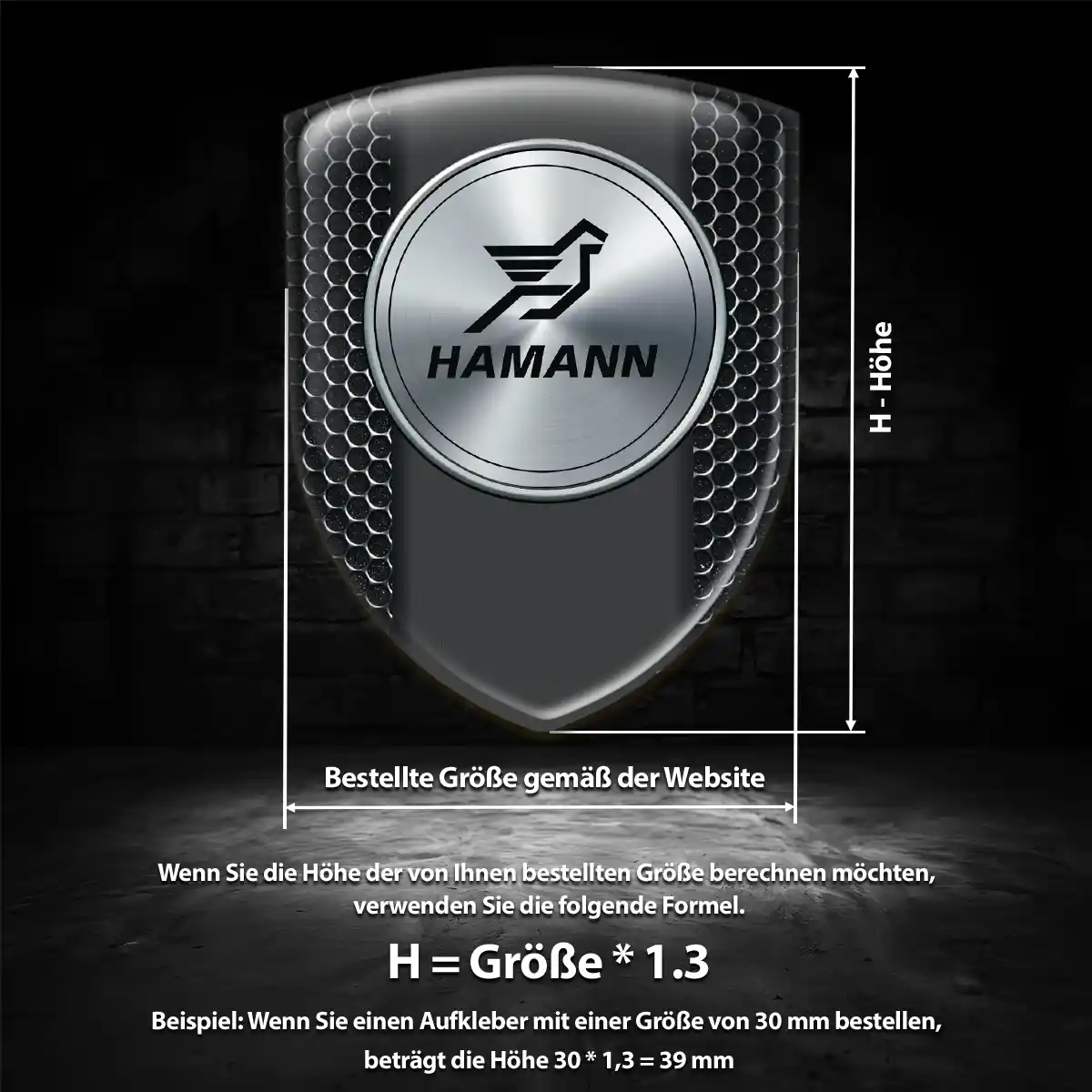 Hamann Emblem Wappen Aufkleber Auto Spitzenqualität