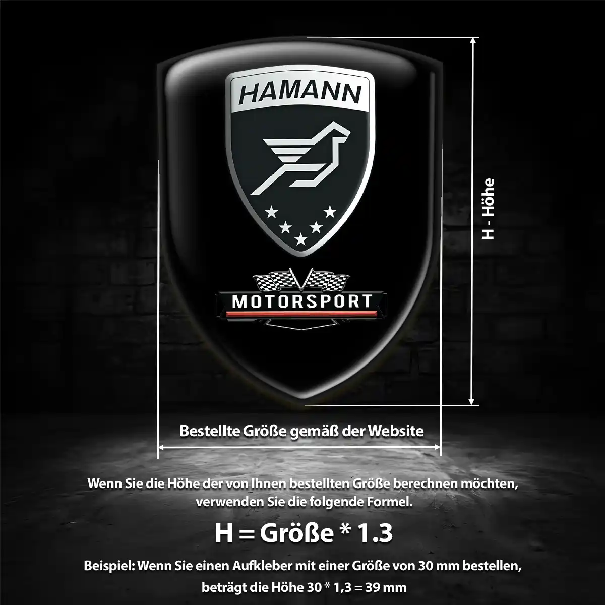 Hamann Emblem Wappen Aufkleber Auto Stilvolles Design