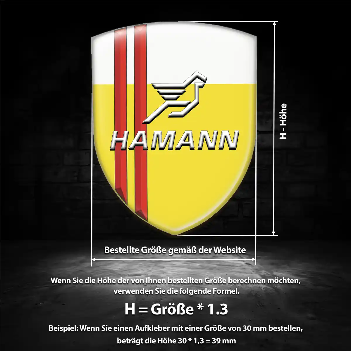 Hamann Emblem Wappen Aufkleber Edles Design