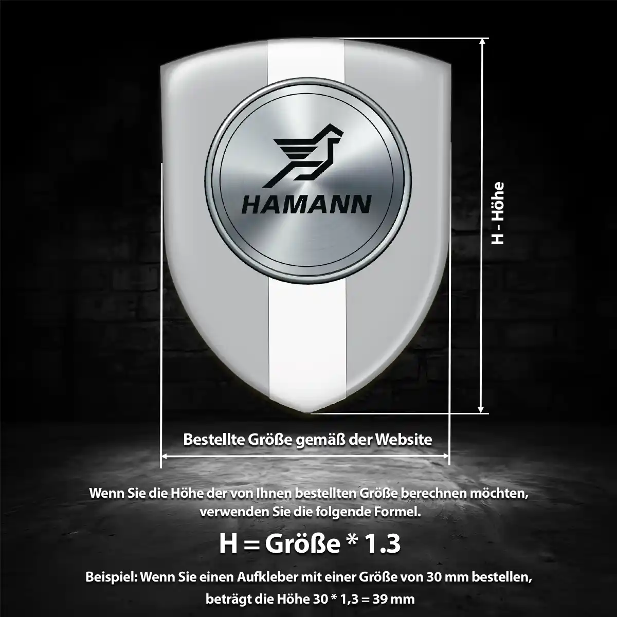 Hamann Emblem Wappen Aufkleber Elegantes Design
