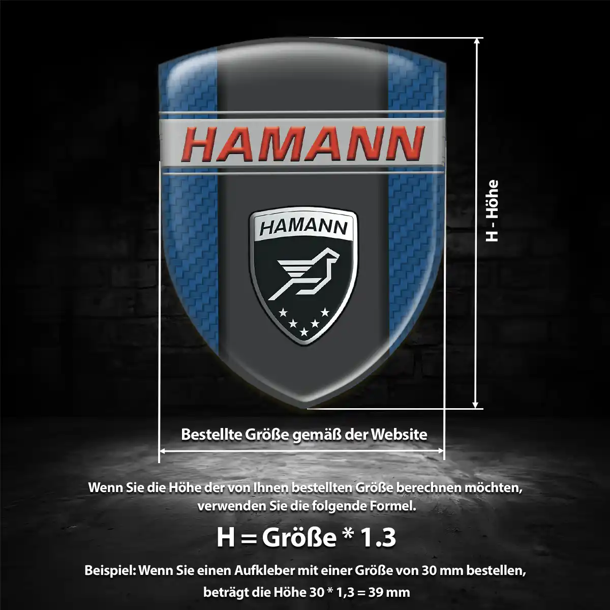 Hamann Emblem Wappen Aufkleber Erstklassige Qualität