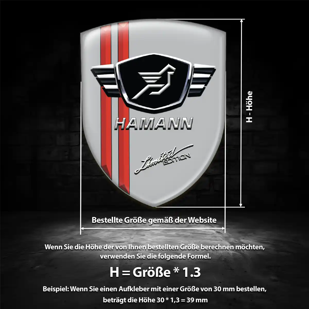 Hamann Emblem Wappen Aufkleber Exterieurdesign