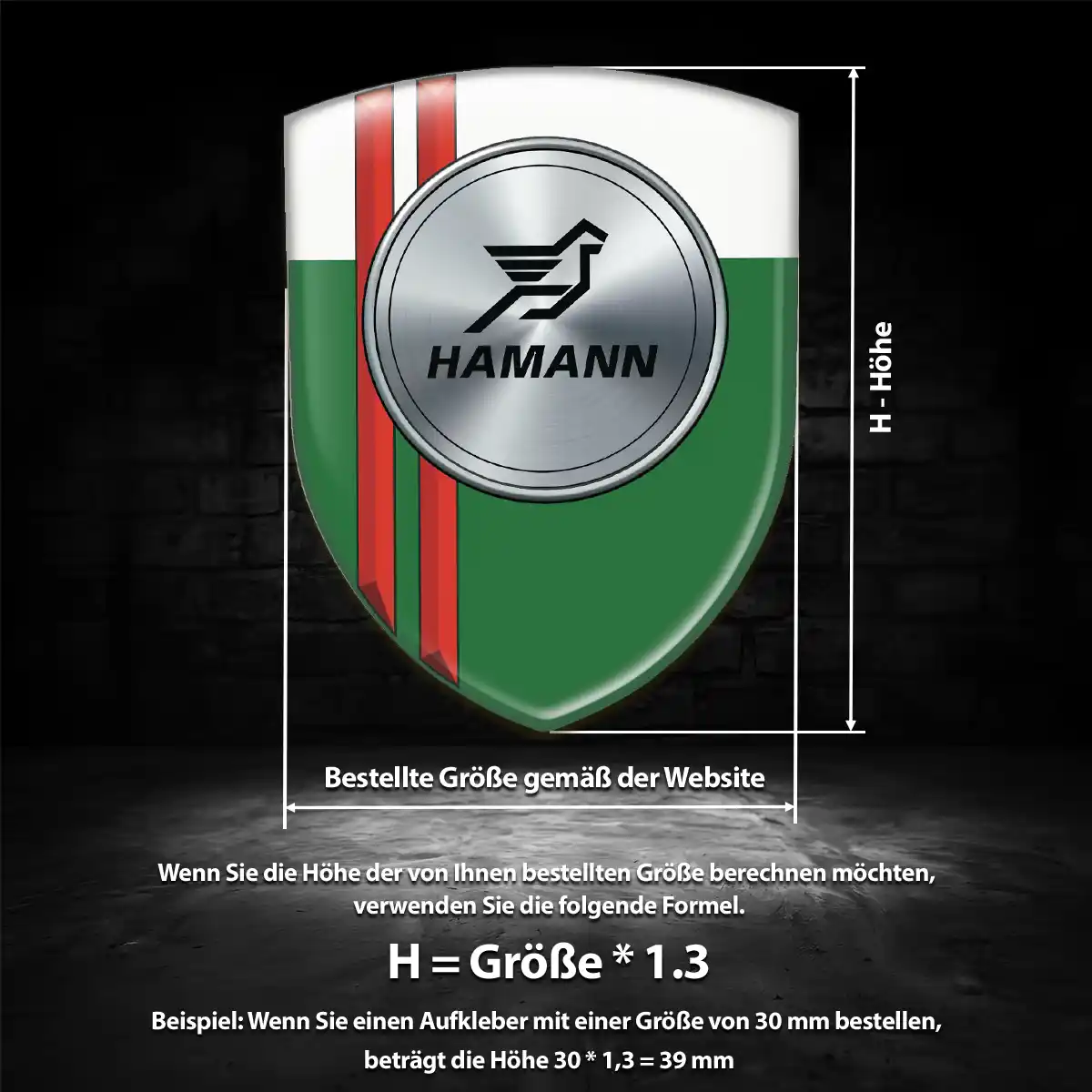 Hamann Emblem Wappen Aufkleber Höchste Qualität