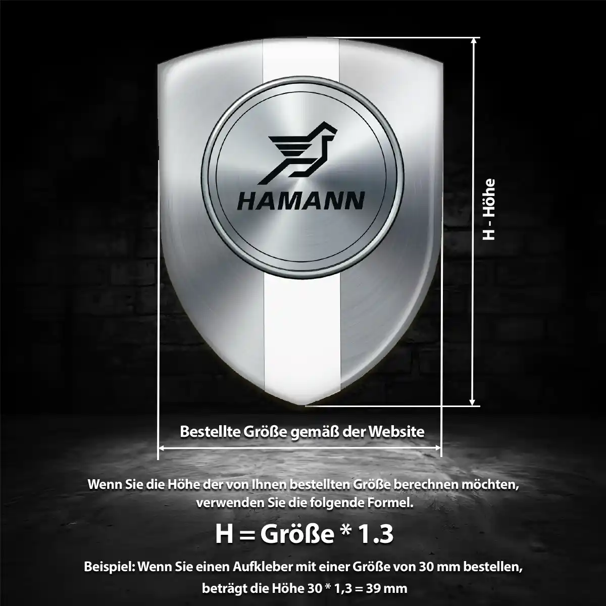 Hamann Emblem Wappen Aufkleber Interieurdesign