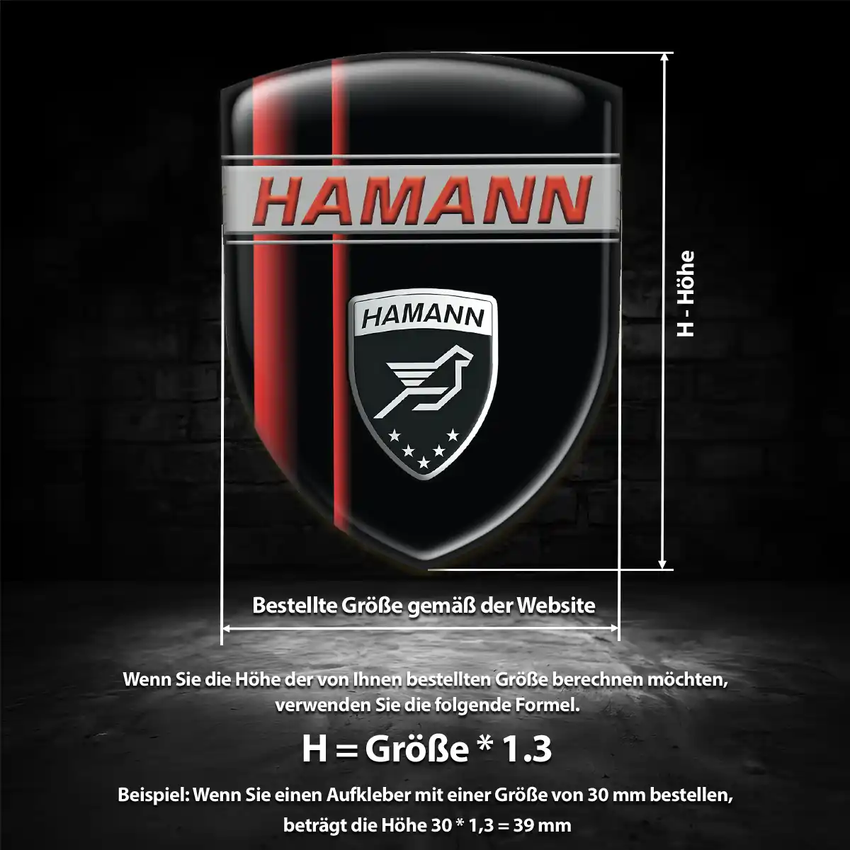 Hamann Emblem Wappen Aufkleber Limitierte Auflage
