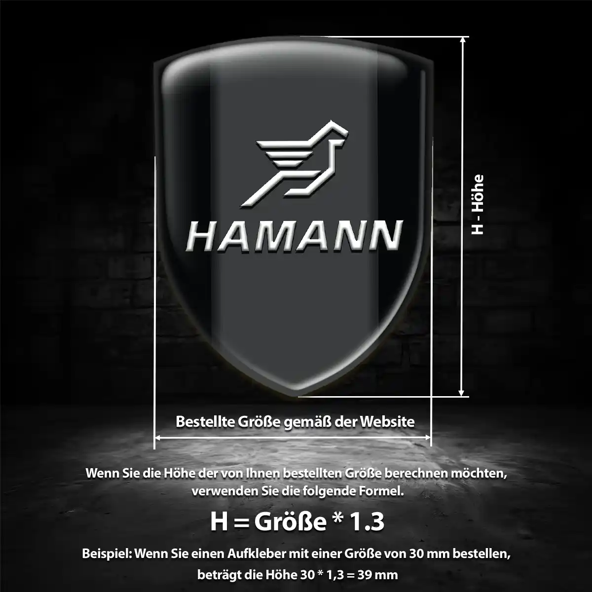Hamann Emblem Wappen Aufkleber Luxus-Edition