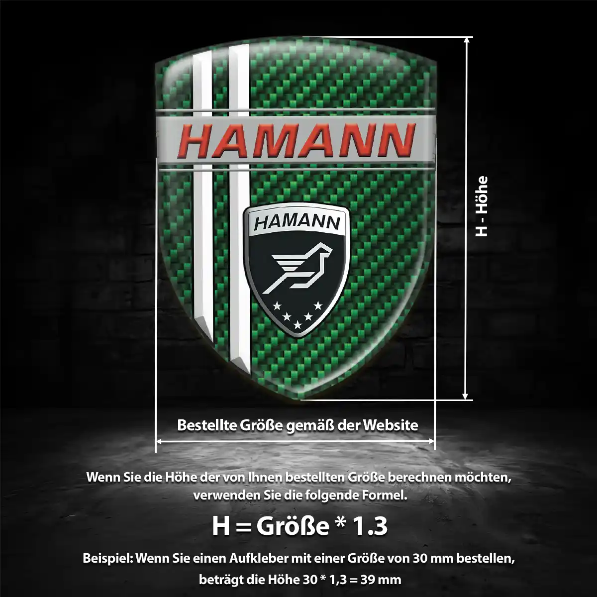 Hamann Emblem Wappen Aufkleber Markenedition