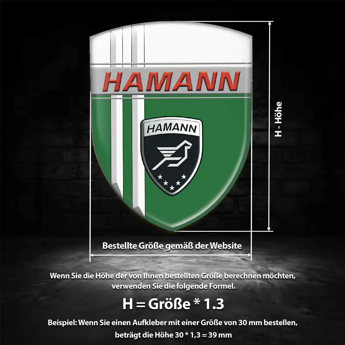 Hamann Emblem Wappen Aufkleber Premium-Edition