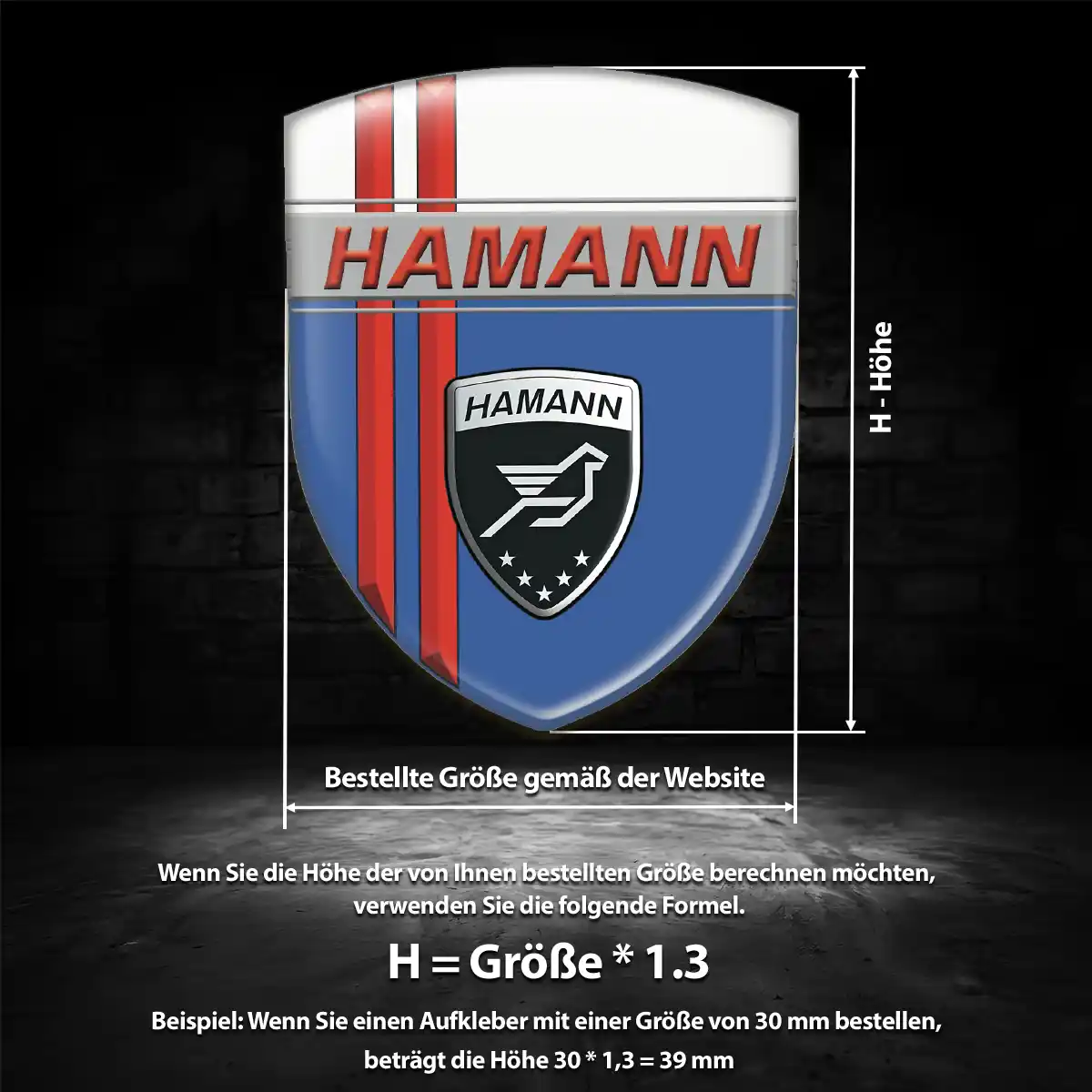 Hamann Emblem Wappen Aufkleber Premiumqualität