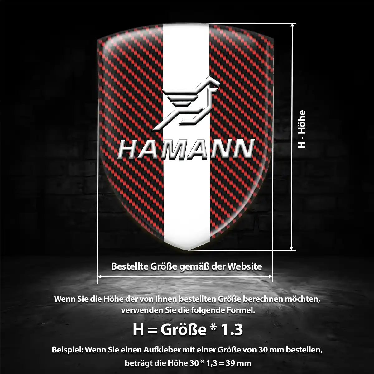 Hamann Emblem Wappen Aufkleber Stilvolles Design