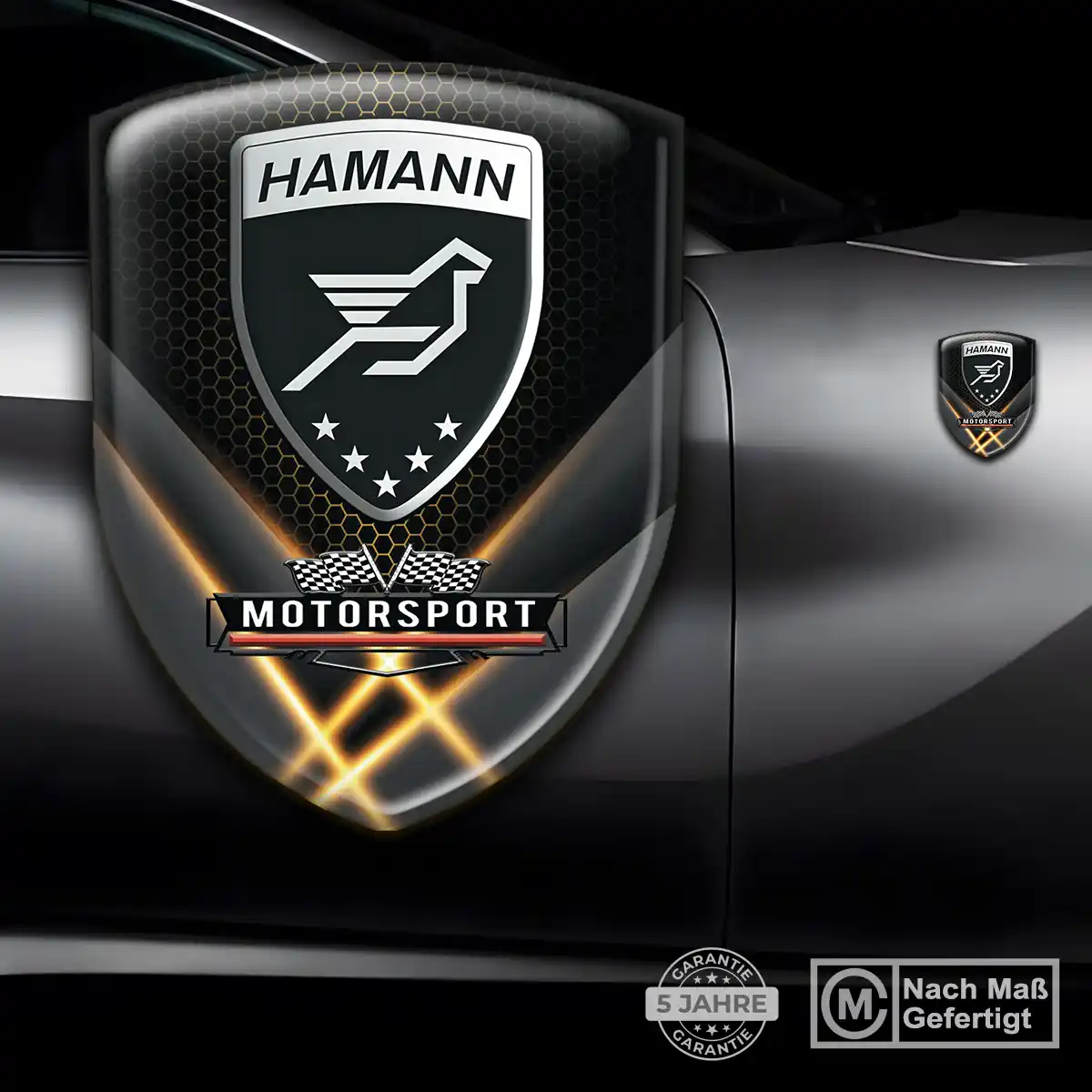 Hamann Emblem Wappen Aufkleber Tuningfahrzeug