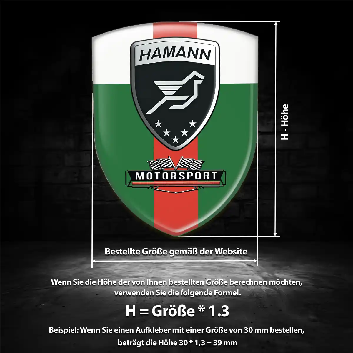 Hamann Emblem Wappen Auto Ausdrucksstarkes Design