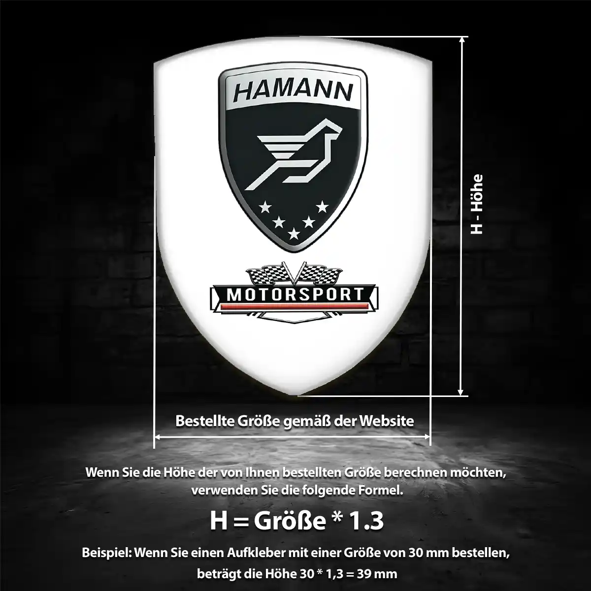 Hamann Emblem Wappen Auto Erstklassige Qualität