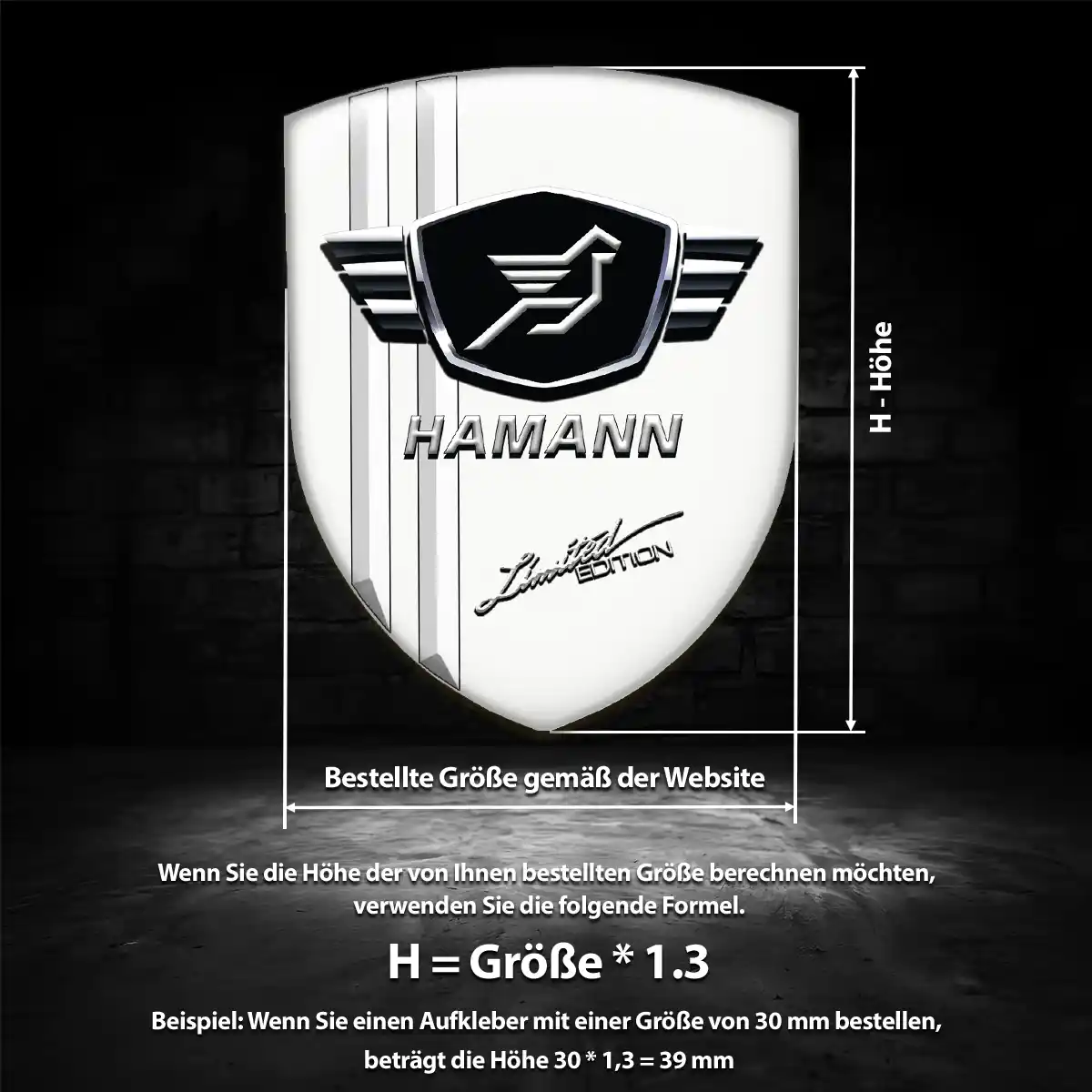 Hamann Emblem Wappen Auto Höchste Qualität