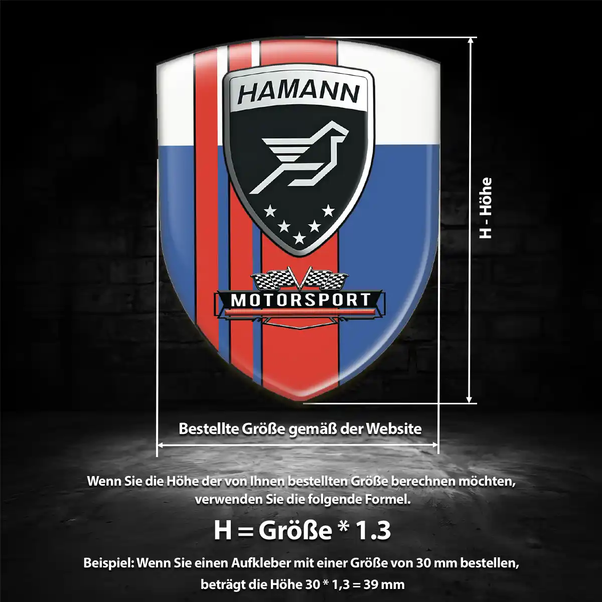 Hamann Emblem Wappen Auto Hohe Qualität