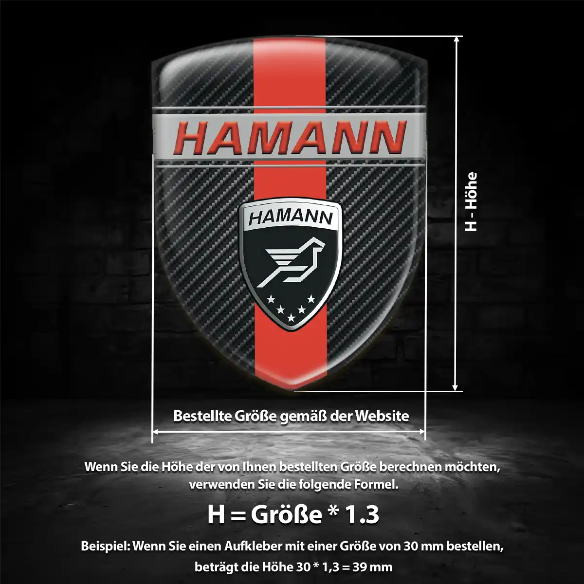 Hamann Emblem Wappen Auto Interieurdesign