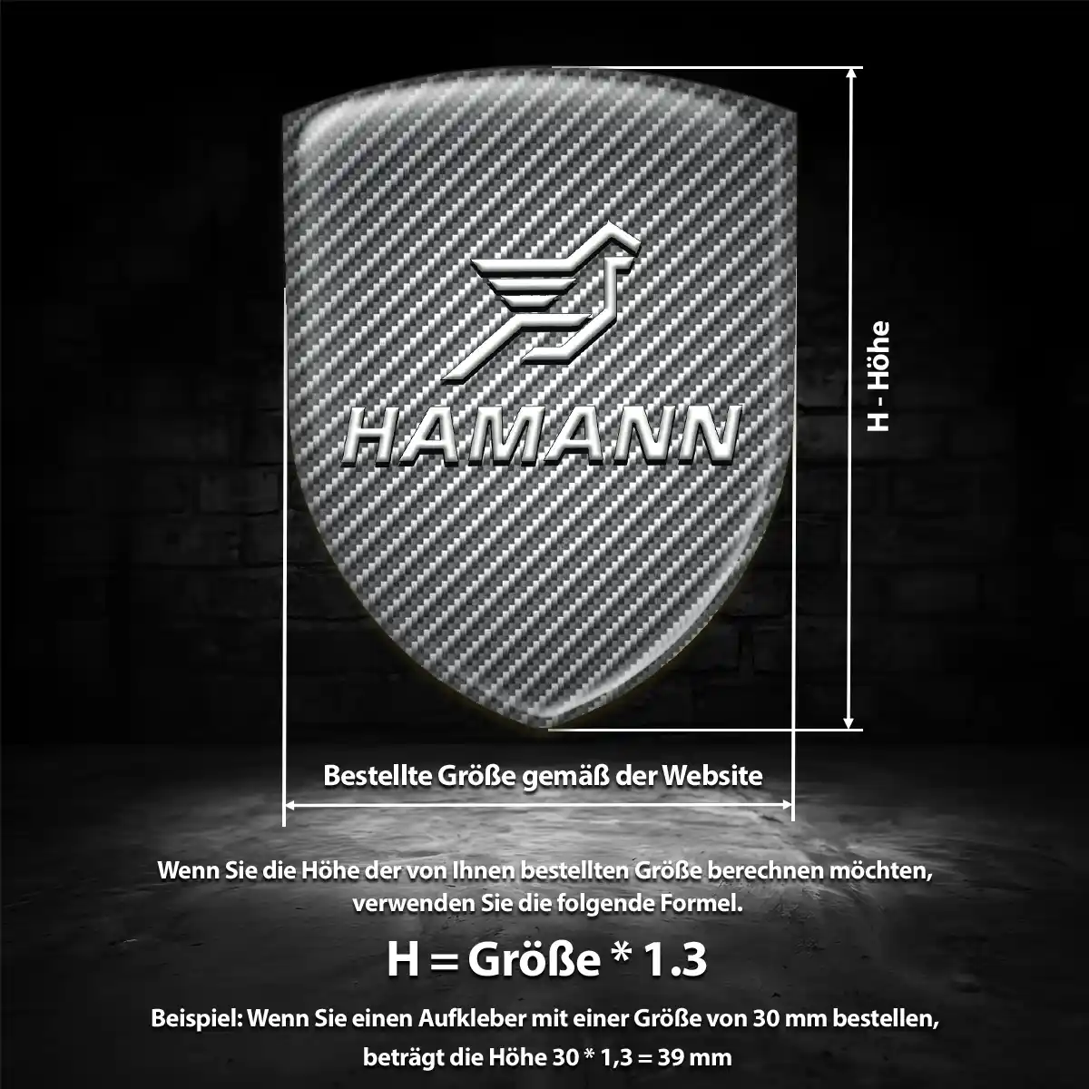 Hamann Emblem Wappen Auto Premiumqualität