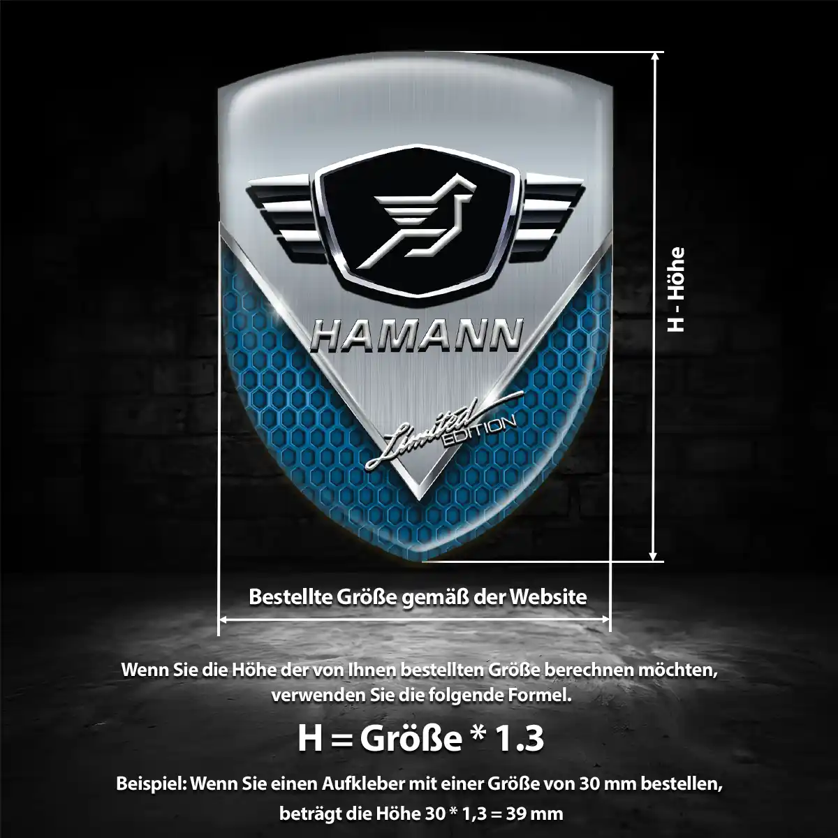 Hamann Emblem Wappen Auto Spitzenqualität