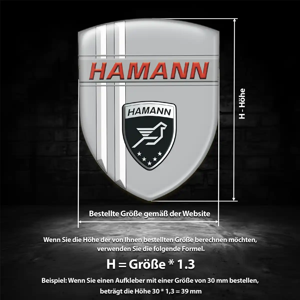 Hamann Emblem Wappen Auto Tuningfahrzeug