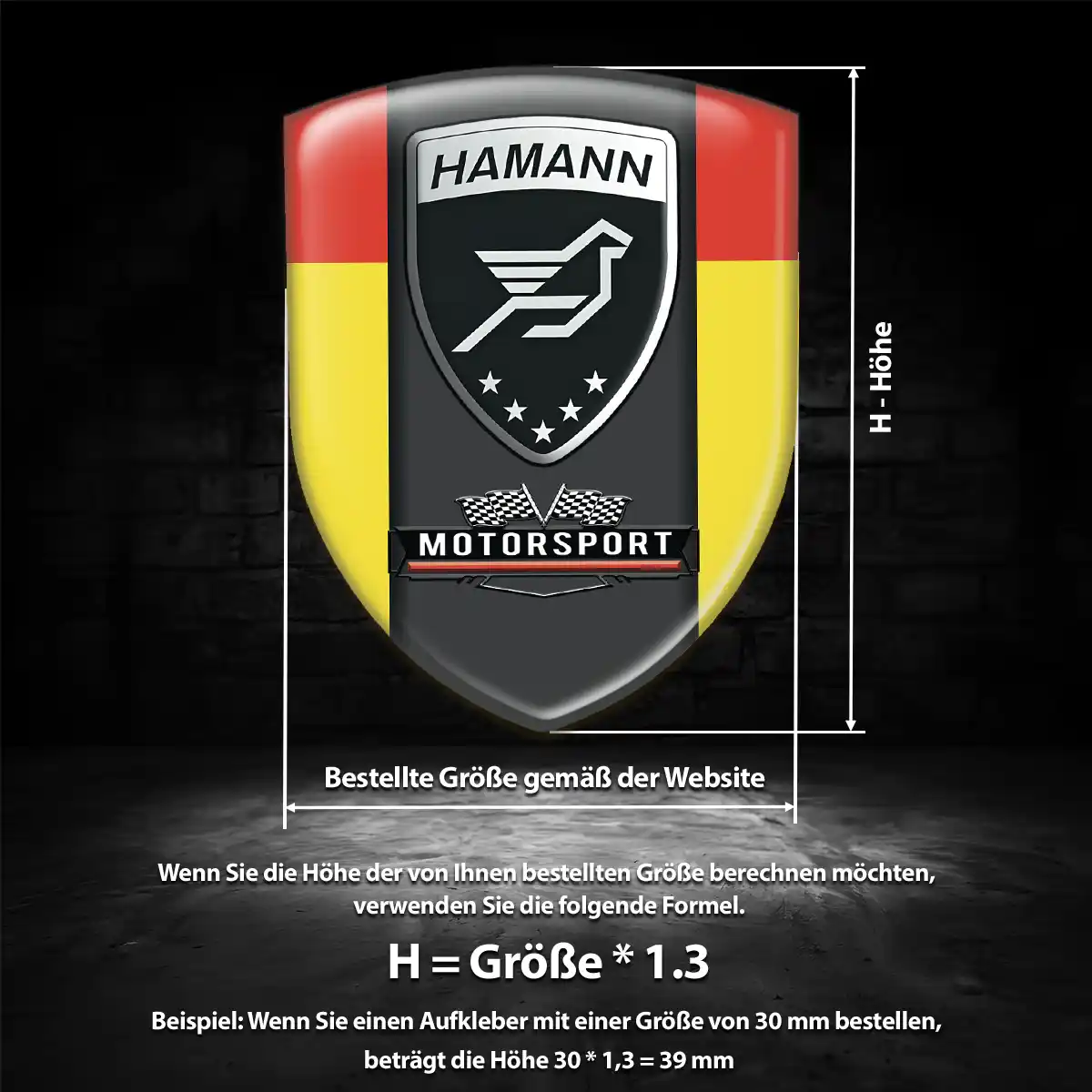 Hamann Emblem Wappen Hochwertiges Harz