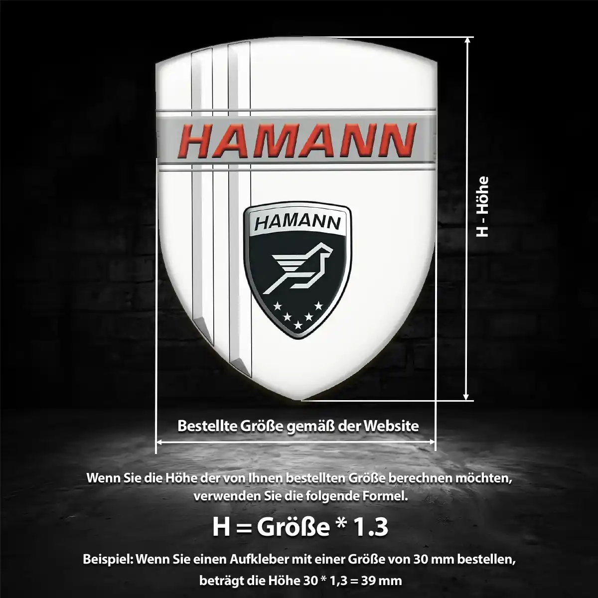 Hamann Embleme Hochwertiges Harz