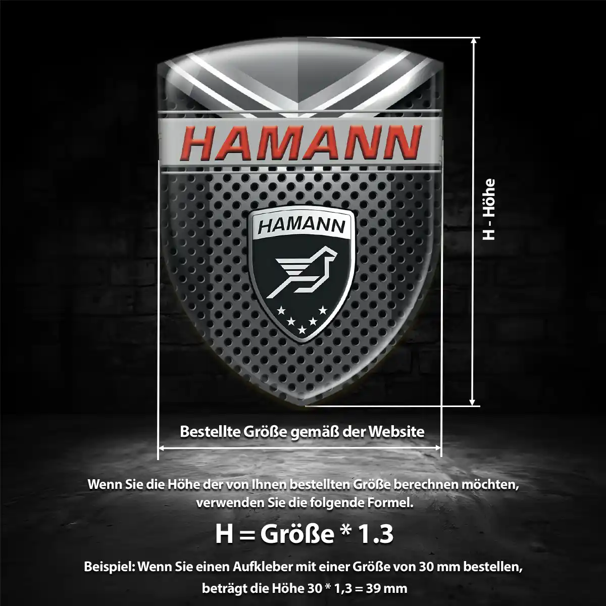 Hamann Embleme Silikon Aufkleber Auto Höchste Qualität
