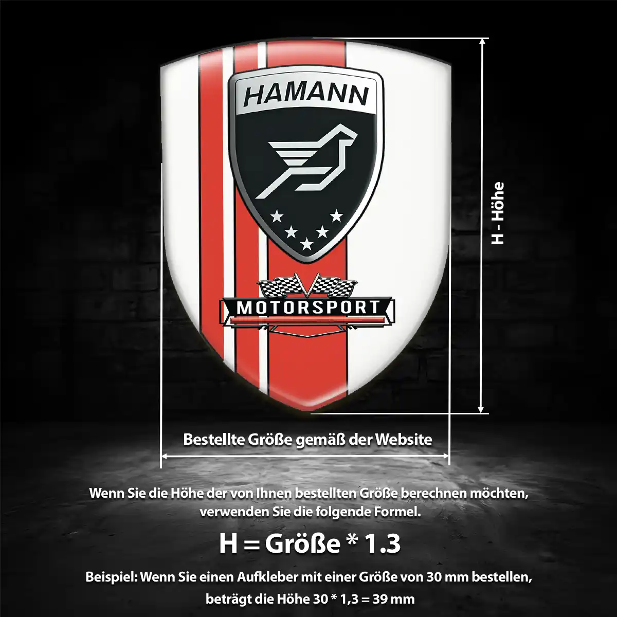 Hamann Embleme Silikon Aufkleber Auto Interieurdesign