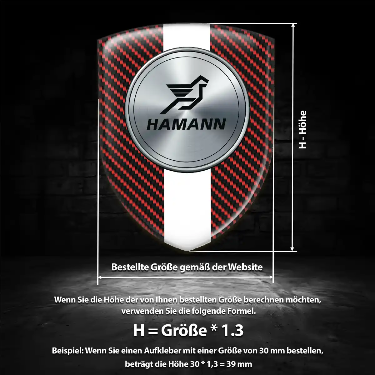 Hamann Embleme Silikon Aufkleber Auto Limitierte Auflage