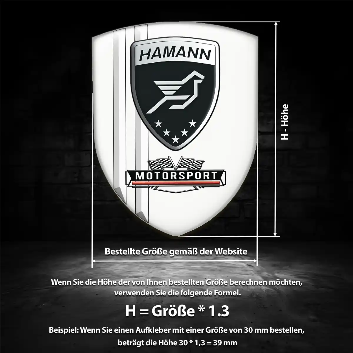 Hamann Embleme Silikon Aufkleber Auto Luxus-Edition