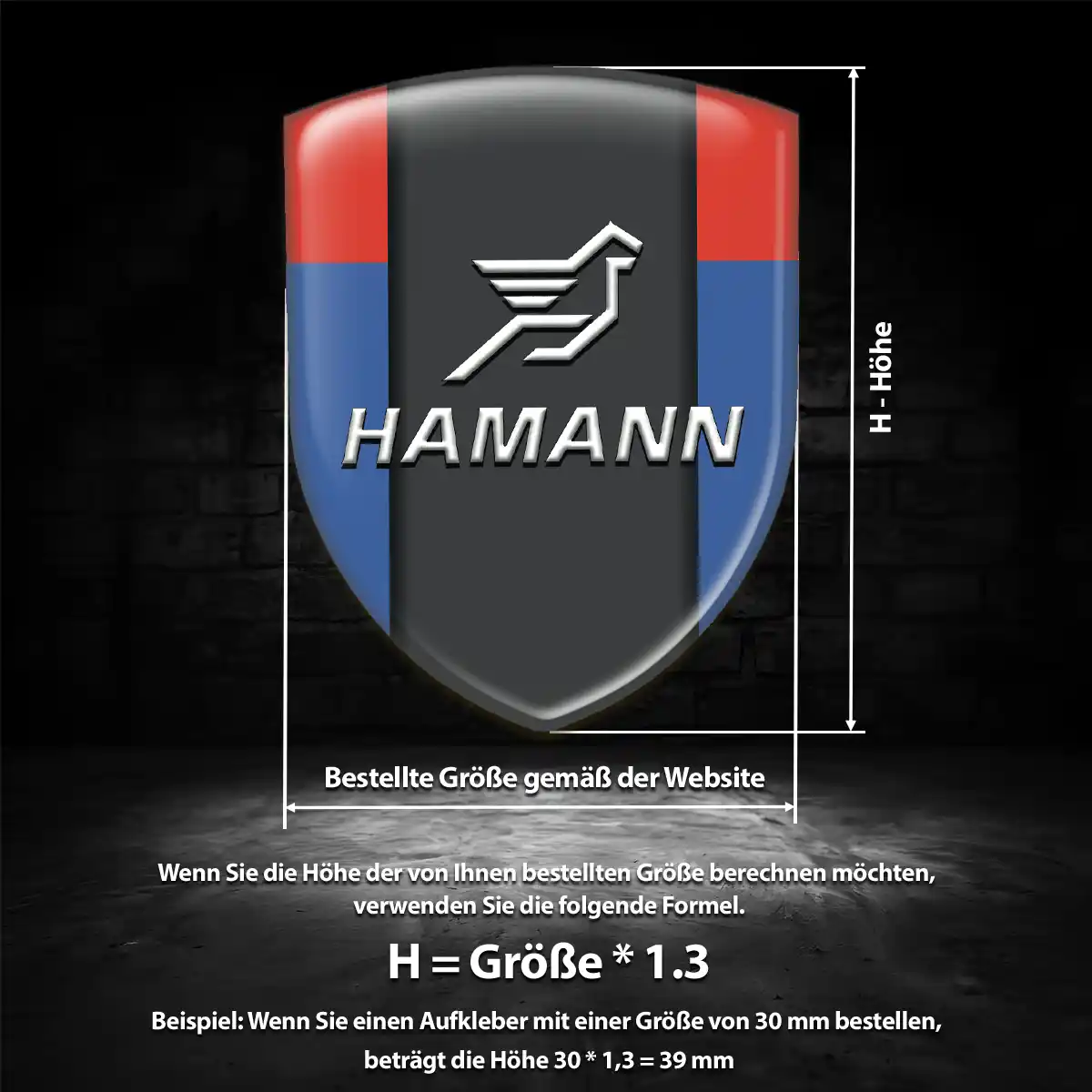 Hamann Embleme Silikon Aufkleber Auto Markenedition