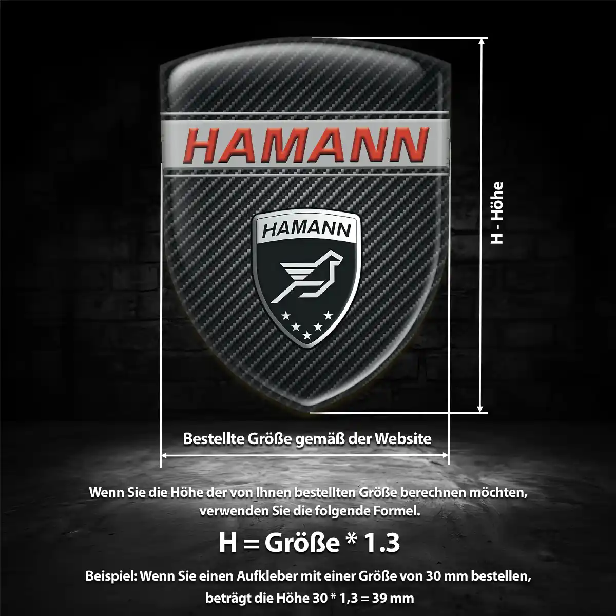 Hamann Embleme Silikon Aufkleber Auto Modernes Design