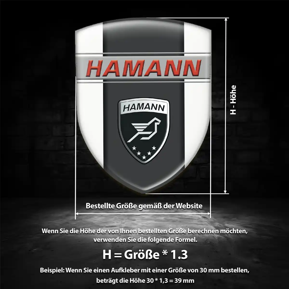 Hamann Embleme Silikon Aufkleber Auto Premium-Edition