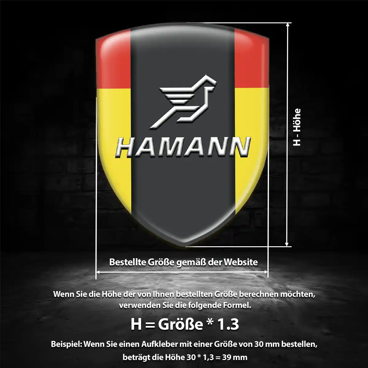 Hamann Embleme Silikon Aufkleber Auto Premiumqualität