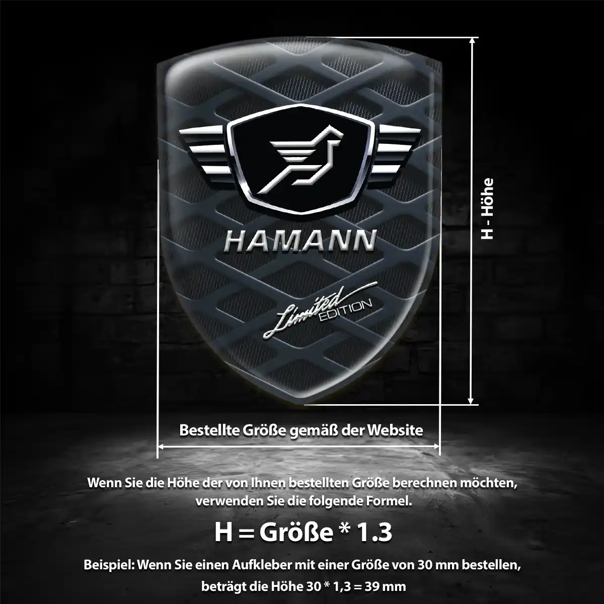 Hamann Embleme Silikon Aufkleber Edles Design