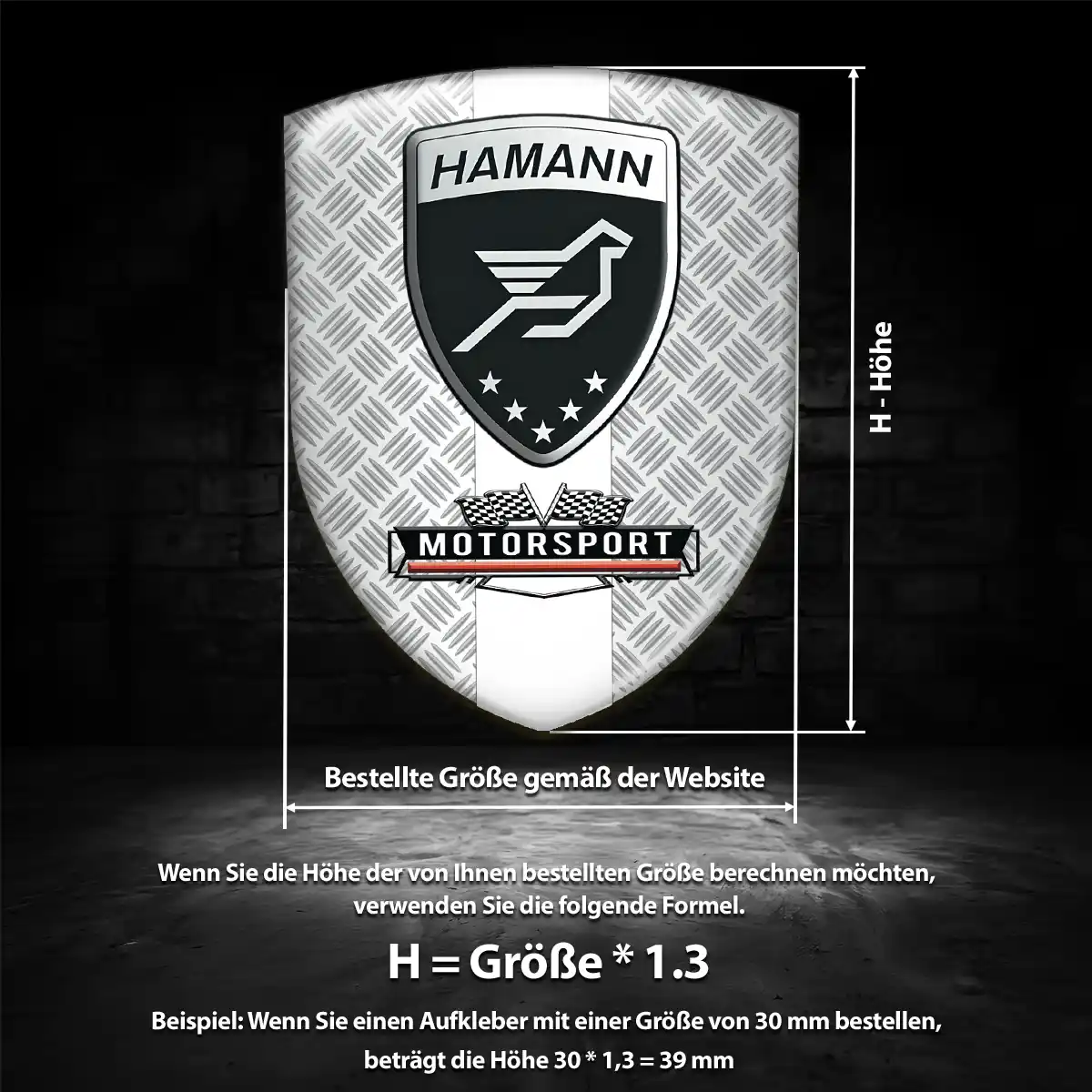 Hamann Embleme Silikon Aufkleber Erstklassige Qualität