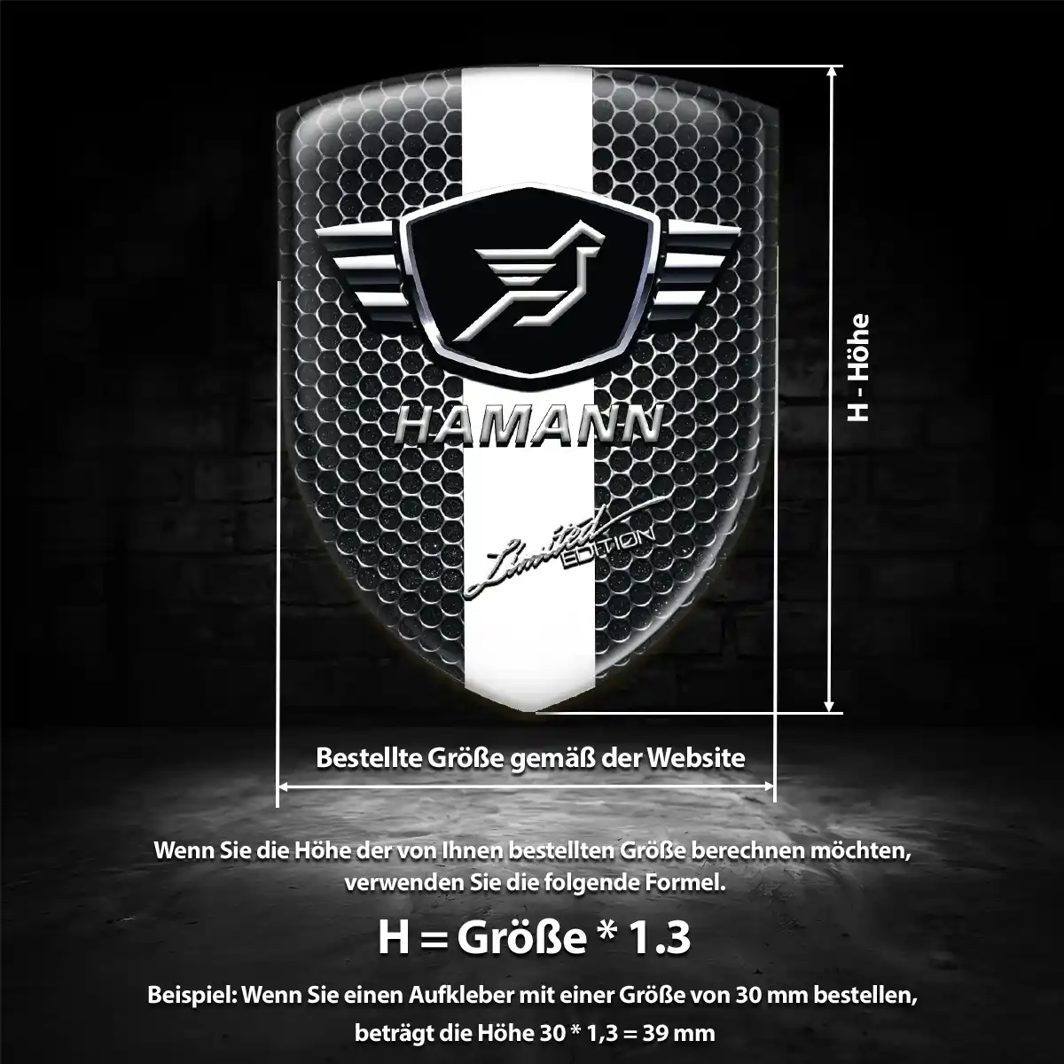 Hamann Embleme Silikon Aufkleber Höchste Qualität