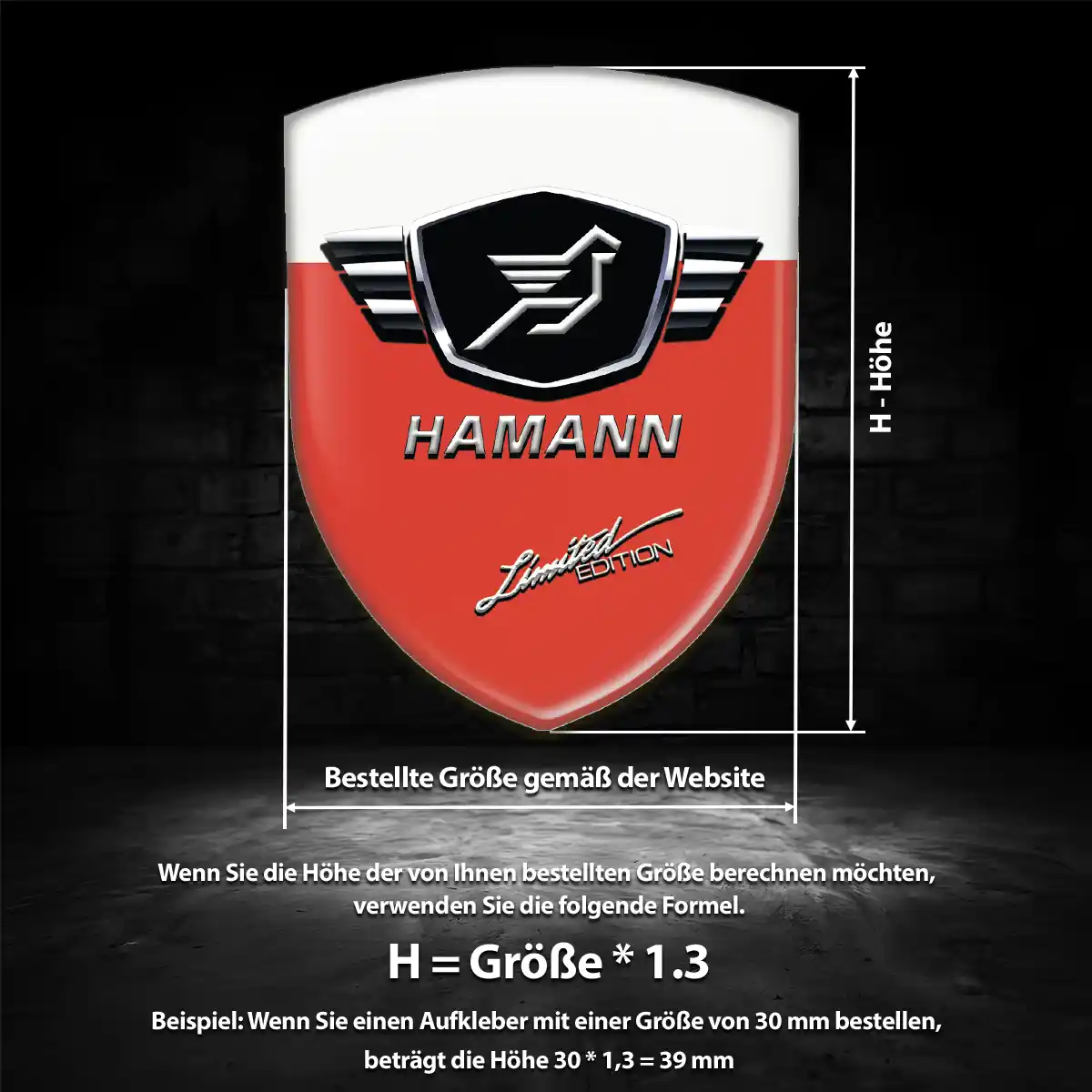 Hamann Embleme Silikon Aufkleber Interieurdesign