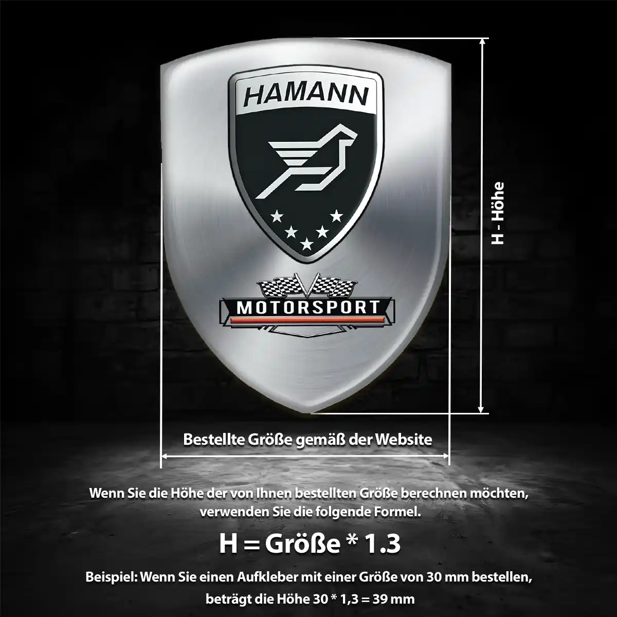 Hamann Embleme Silikon Aufkleber Limitierte Auflage