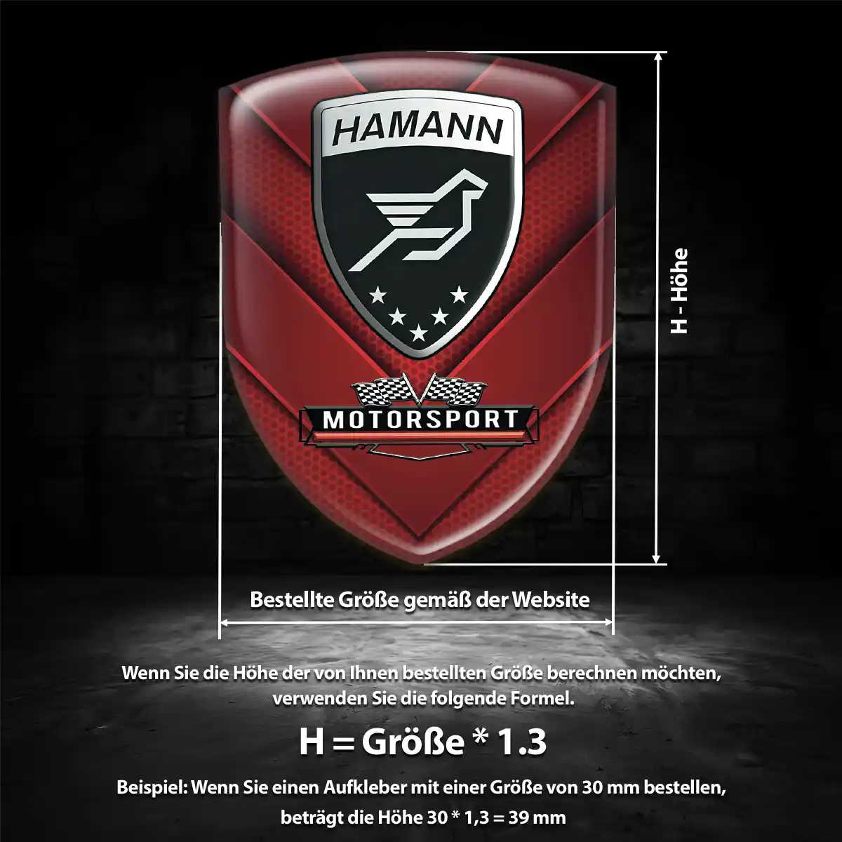 Hamann Embleme Silikon Aufkleber Luxus-Edition