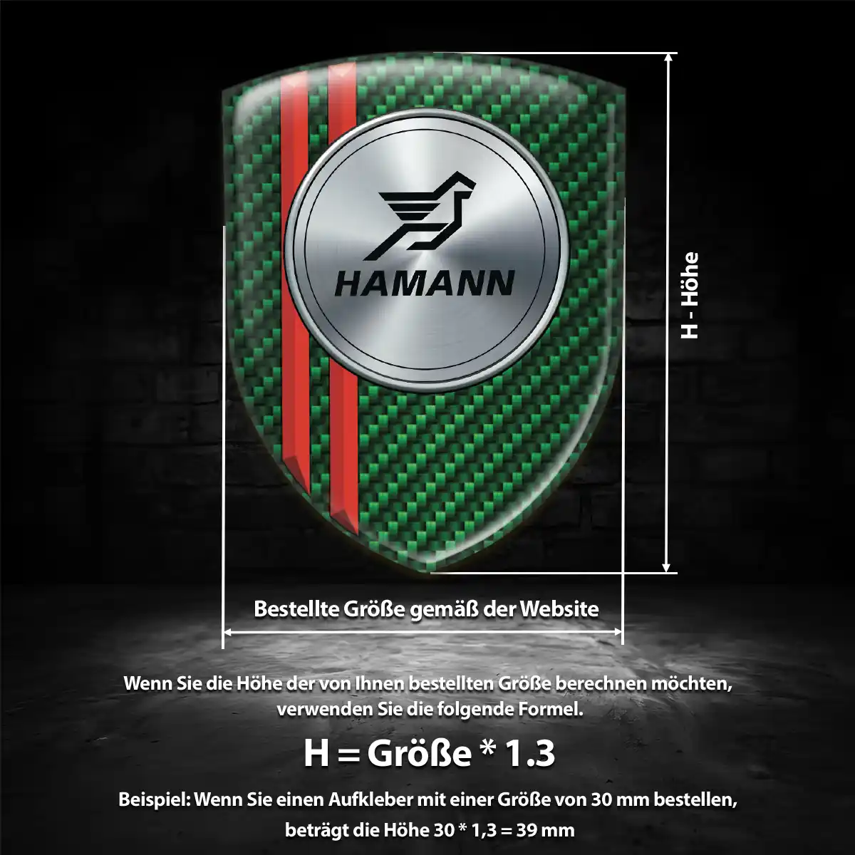 Hamann Embleme Silikon Aufkleber Markenedition