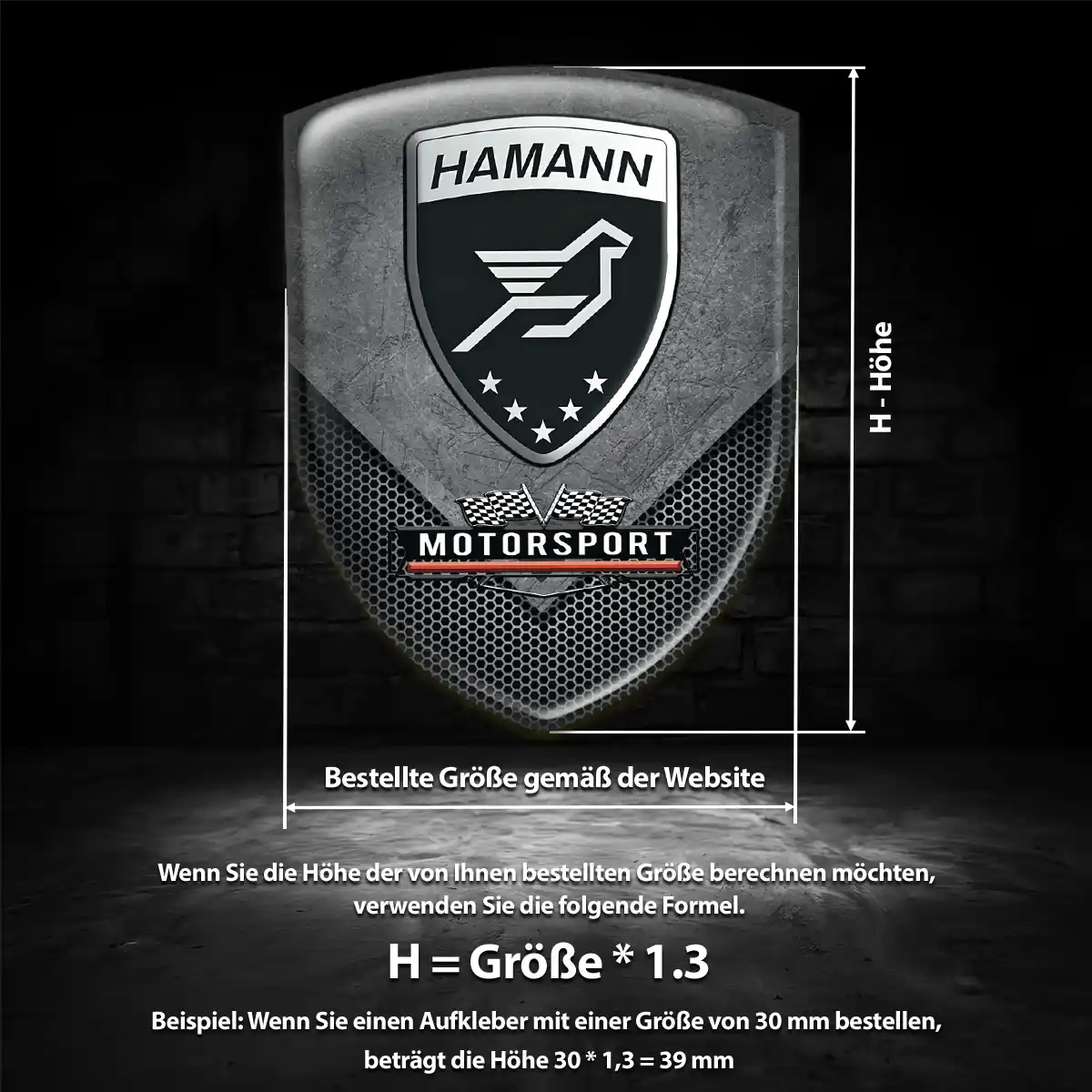 Hamann Embleme Silikon Aufkleber Modernes Design