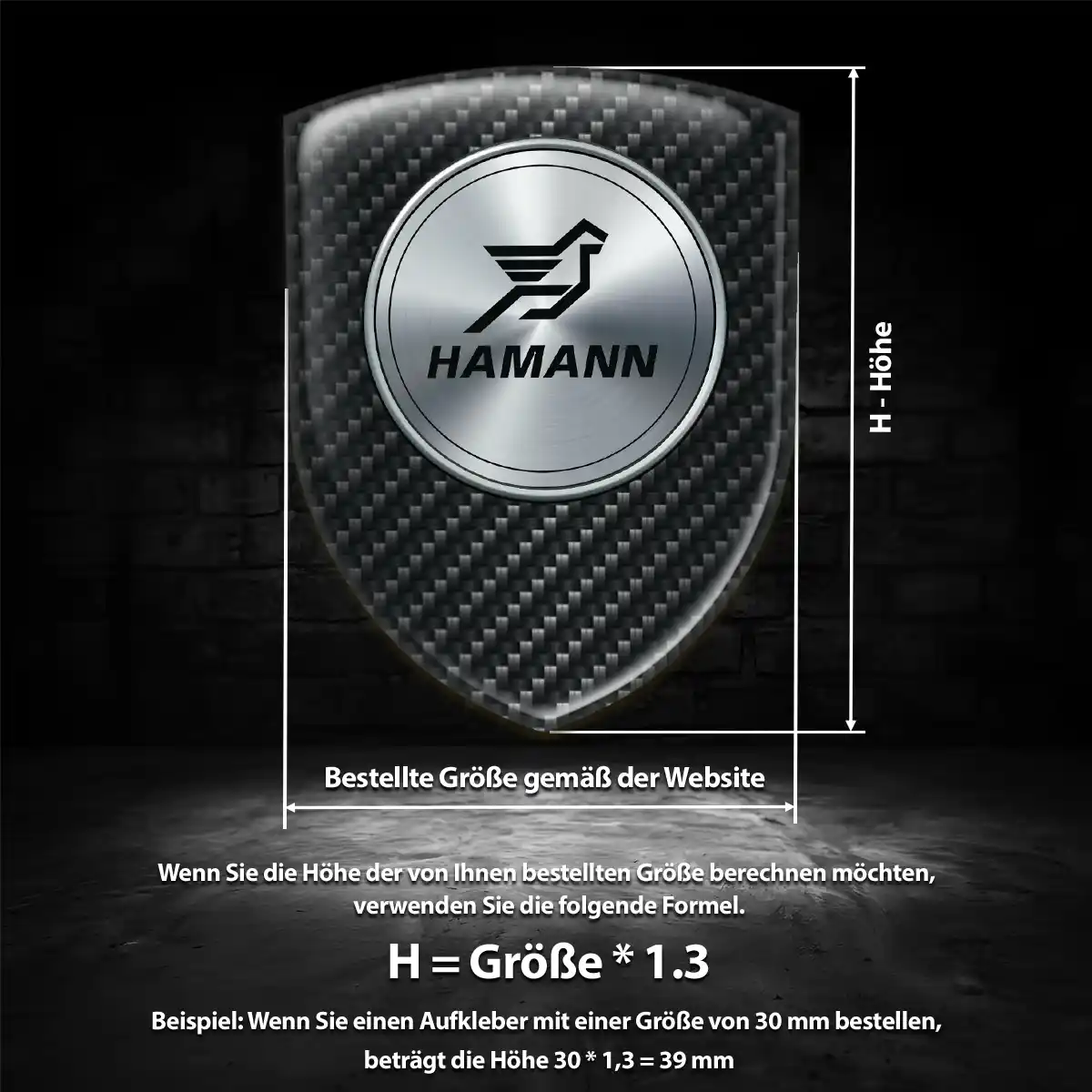 Hamann Embleme Silikon Aufkleber Spitzenqualität